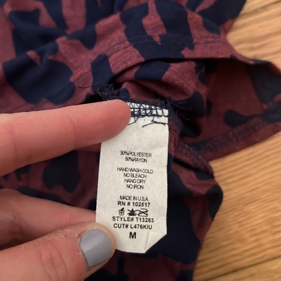 Soprano Leopard Print Short Dolmen Sleeve Top Size M - Picture 5 of 6